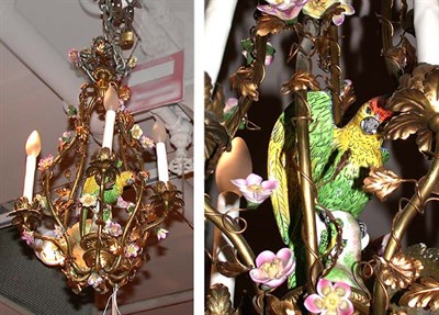 Lot 400 - Louis XV Style Gilt-Metal Polychrome Decorated...