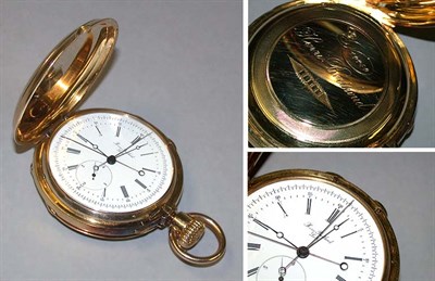 Lot 29 - Gold Hunting Case Split Seconds Chronograph Watch