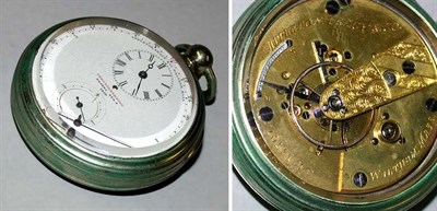 Lot 20 - Rare Nickel Open Face Chronometer Watch