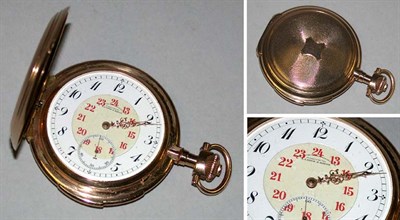 Lot 40 - Large Gold Hunting Case Minute Repeater