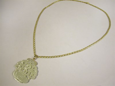 Lot 410 - Carved Jade Pendant and Chain