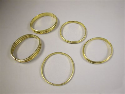 Lot 511 - Group of Assorted Gold Bangle Bracelets