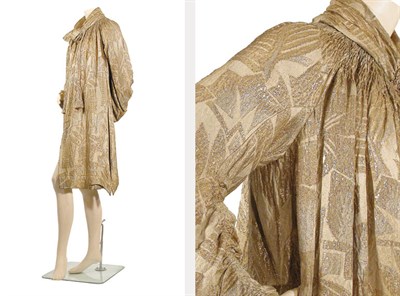 Lot 3434 - Paquin Gold and Silver Matelasse Lame Evening...