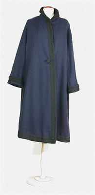Lot 3432 - Midnight Blue Wool Coat French, late 1920s...