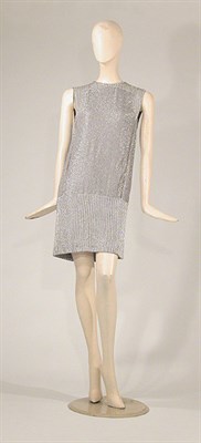 Lot 3618 - Ferre Metallic Silver Jersey Mini Chemise...