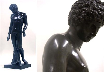 Lot 207 - Bronze Figure of a Male Youth Unsigned. Height...