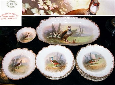 Lot 253 - Limoges Porcelain Game Service Comprising ten...
