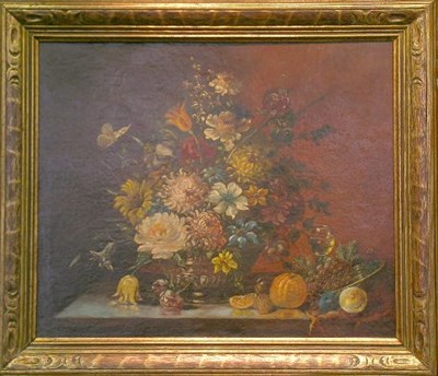 Lot 30 - Gebauer 19th Century FLORAL STILL LIFE WITH...