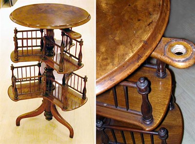 Lot 614 - Victorian Walnut Revolving Bookstand