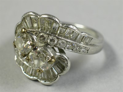 Lot 501 - Diamond Crossover Ring