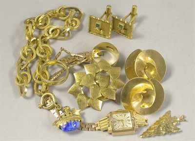 Lot 505 - Group of Assorted Gold Jewelry