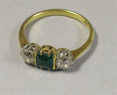 Lot 446 - Emerald and Diamond Ring