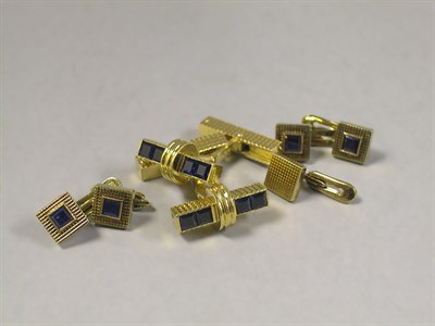 Lot 241 - Gold and Sapphire Dress Set