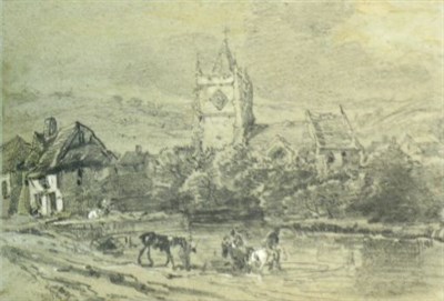 Lot 75 - (i) John Burgess British, d.1874 VILLAGE IN...