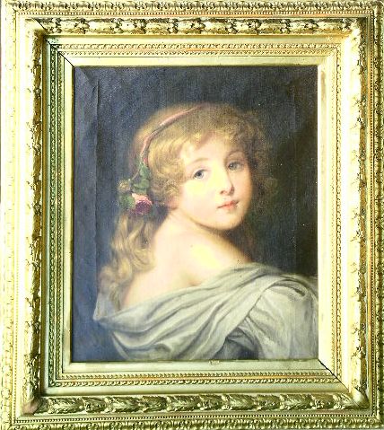 Lot 67 - After Jean-Baptist Greuze PORTRAIT OF A GIRL...