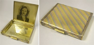 Lot 222 - Retro Gold and Silver Cigarette Case