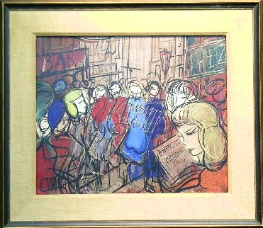 Lot 28 - French School 20th Century FILLES Signed...