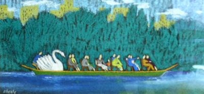 Lot 76 - George Shealy American, 20th century SWAN BOAT...