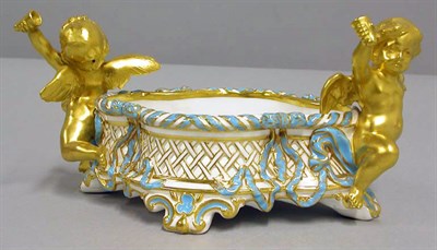 Lot 2683 - Copeland Reticulated Porcelain Dish Decorated...