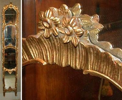 Lot 193 - Continental Rococo Style Gilt-Wood Mirror