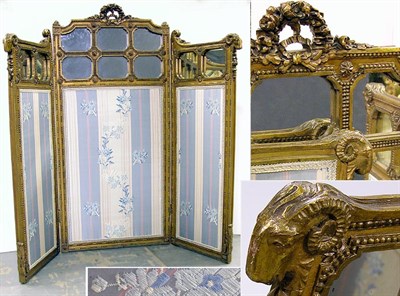 Lot 256 - Louis XVI Style Upholstered and Gilt-Wood...