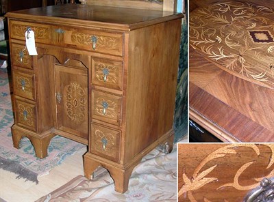 Lot 504 - George III Style Marquetry Inlaid Walnut...