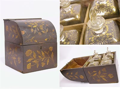 Lot 517 - Dutch Mahogany and Marquetry Liquor Box