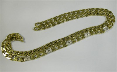 Lot 568 - Gold and Diamond Chain Necklace