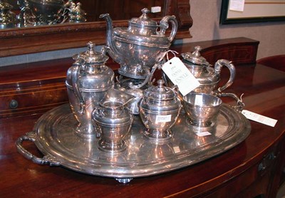 Lot 584 - Mexican Sterling Silver Six-Piece Tea Set with...