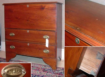 Lot 2276 - Federal Pine Blanket Chest over Drawers Early...