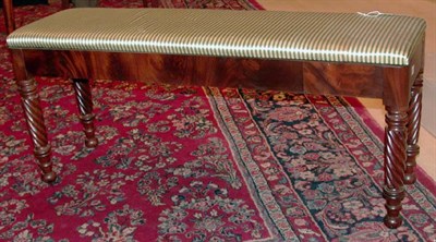 Lot 2293 - Classical Mahogany Upholstered Bench The...