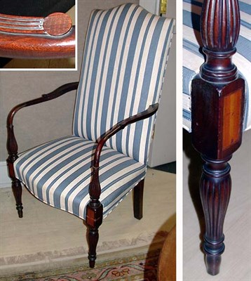 Lot 2126 - Federal Style Mahogany Upholstered Lolling...