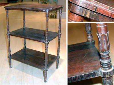 Lot 2224 - William IV Rosewood Three-Tier Side Table...