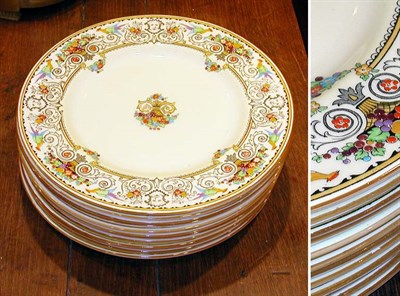 Lot 537 - Set of Twelve Crown Staffordshire Porcelain...