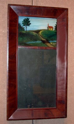 Lot 2170 - Classical Mahogany and Eglomise Looking Glass...