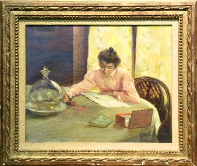 Lot 66 - Albert Breaute French, b.1853 THE LETTER...
