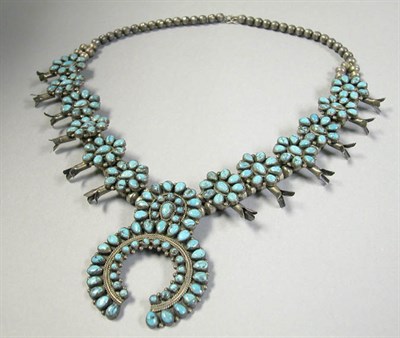 Lot 513 - Native American Squash Blossom Necklace