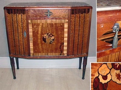 Lot 384 - French Art Deco Mahogany and Rosewood Inlaid...