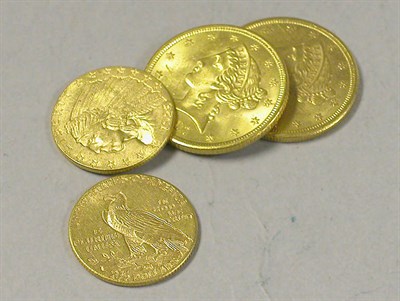 Lot 197 - Four US Gold Coins