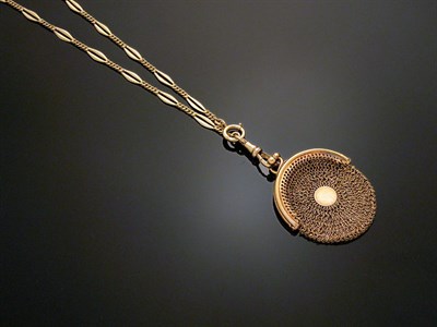 Lot 387 - Gold Coin Purse and Chain