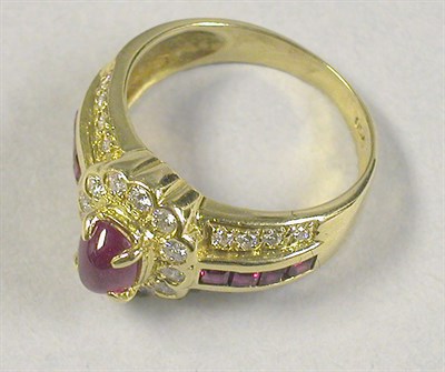 Lot 393 - Ruby and Diamond Ring