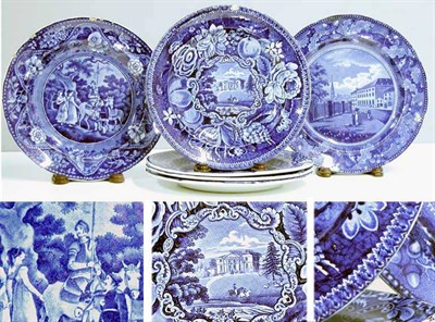 Lot 2306 - Group of Staffordshire Historical Blue...