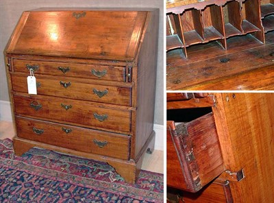 Lot 2282 - Chippendale Maple Slant Front Desk The...