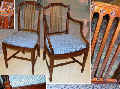 Lot 441 - Set of Eight George III Style Mahogany Dining...