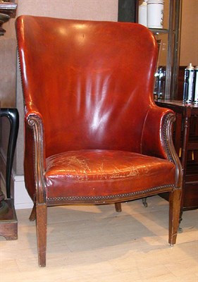 Lot 601 - Neoclassical Style Mahogany Wing Chair