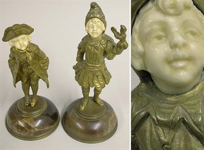 Lot 368 - Two Gilt-Bronze and Ivory Figures After a...