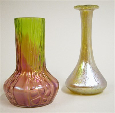 Lot 572 - Two Unsigned Loetz Glass Vases Comprising a...