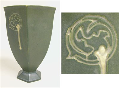 Lot 545 - Roseville Pottery Green Glazed Vase In the Art...