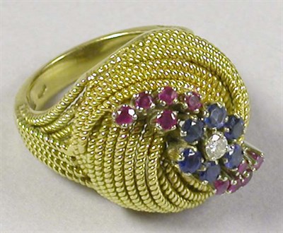 Lot 468 - Gold and Multicolored Stone Ring