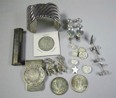 Lot 221 - Group of Assorted Silver and Metal Items and Coins